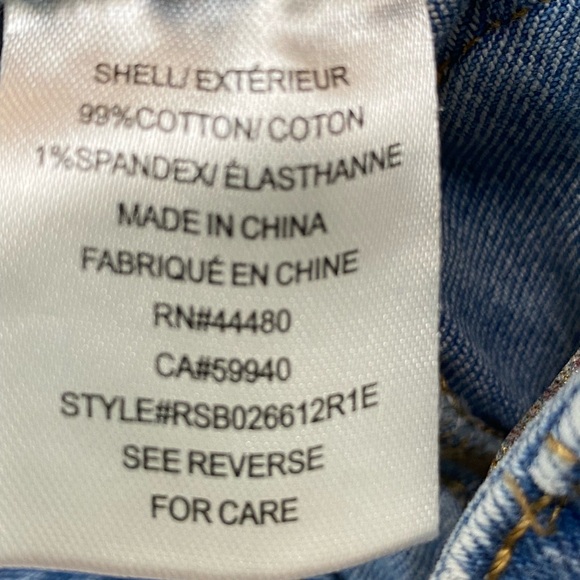 Tinseltown Mushroom Embroidered Frayed Denim Shorts Size 7 - Picture 9 of 13